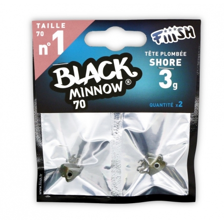 TÊTE PLOMBEE FiiiSH BLACK MINNOW 7 cm