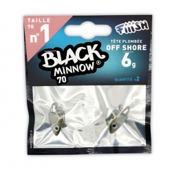 TÊTE PLOMBEE FiiiSH BLACK MINNOW 7 cm