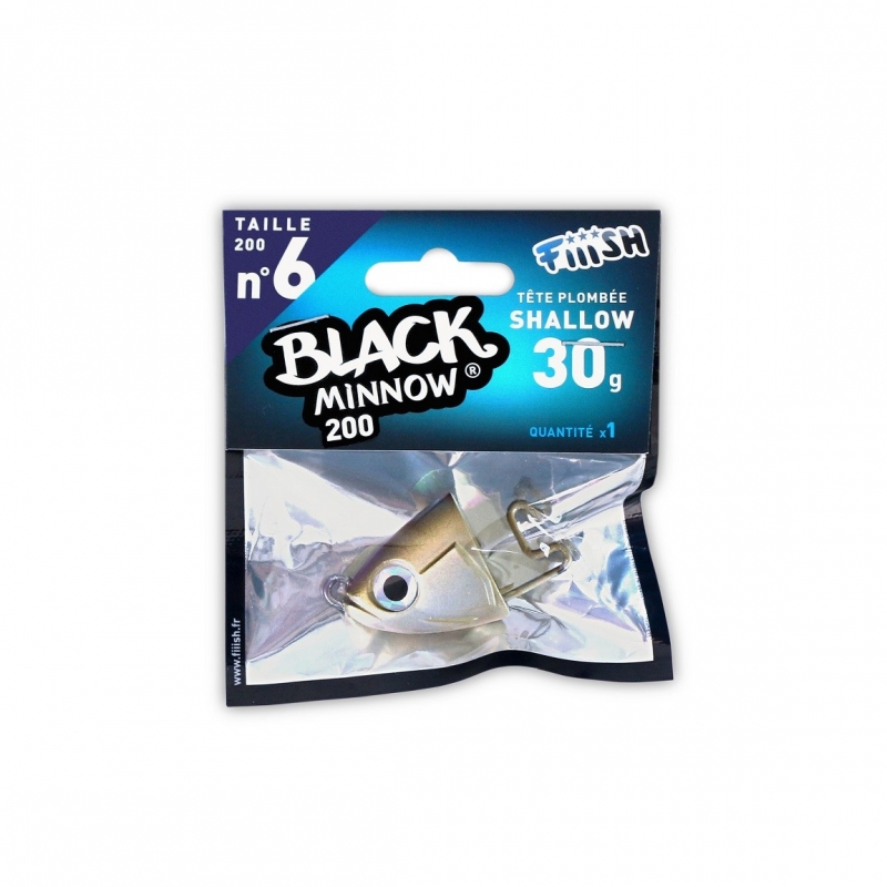 TETE PLOMBEE BLACK MINNOW FIIISH 200