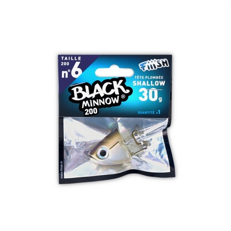 TETE PLOMBEE BLACK MINNOW FIIISH 200