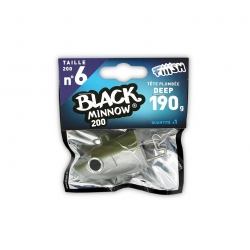 TETE PLOMBEE BLACK MINNOW FIIISH 200