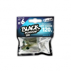 TETE PLOMBEE BLACK MINNOW FIIISH 200