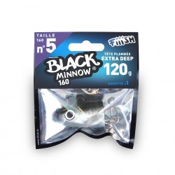 Tête Extra Deep black minnow fiiish  120gr