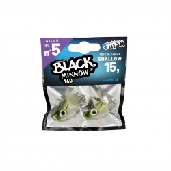 Tête shalow Black Minnow fiiish 15g