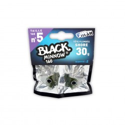 Tête shore Black Minnow fiiish 30g kaki