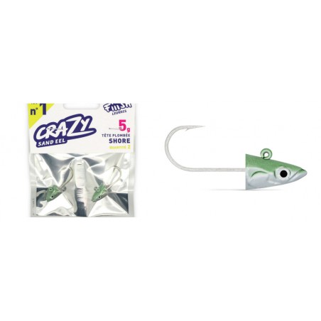 TÊTE PLOMBEE FiiiSH CRAZY SAND EEL SHORE T1 5g