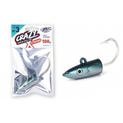 TÊTE PLOMBEE FiiiSH CRAZY SAND EEL X STRONG T3 100g BLANC