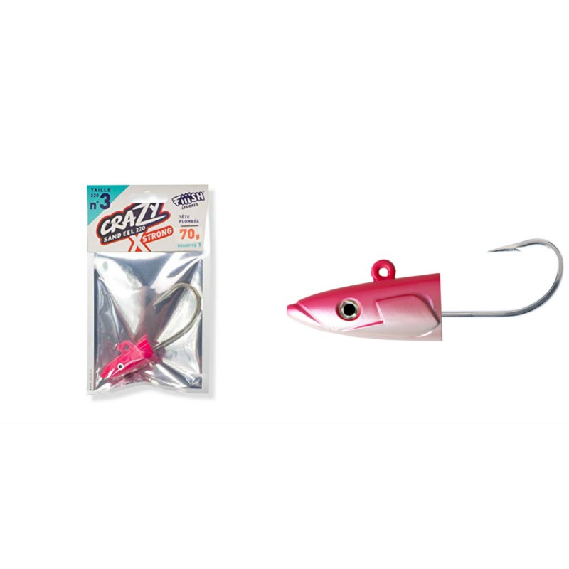 Têtes Plombées Fiiish Shore Crazy Sand Eel - 12 Cm, 7 G, Couleur Kaki, Pour La Pêche (lot De 2)