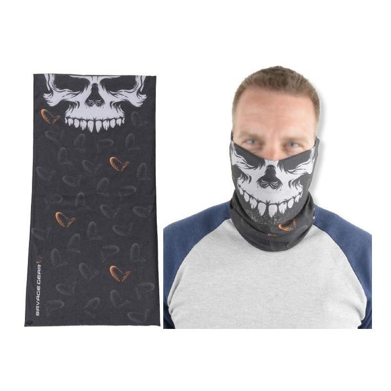Tour de Cou Savage Gear Skull Tec-Tube - Noir