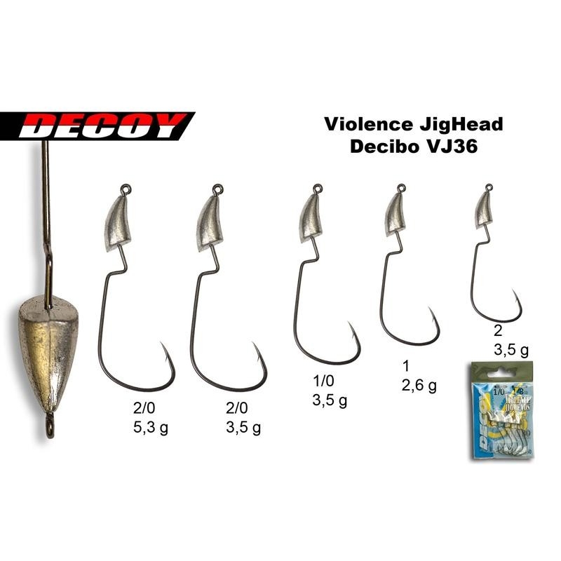 DECOY VIOLENCE JIGHEADS 36